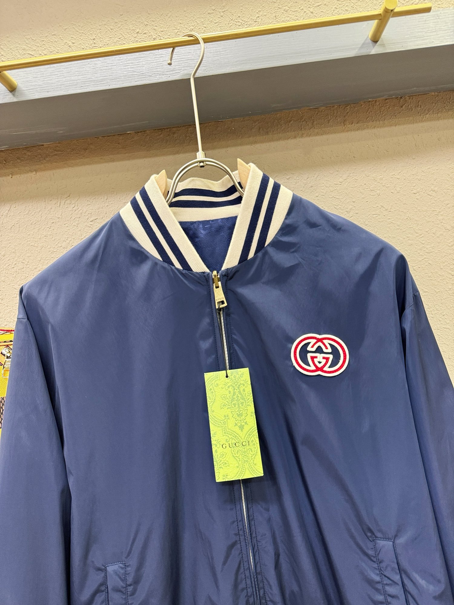 Gucci古驰原單秋冬新款雙面尼龍帆布夾克