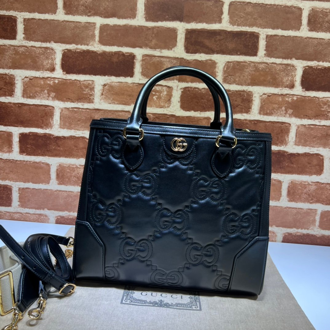 高仿包包GUCCI古驰雙728236黑色女款托特包挎包