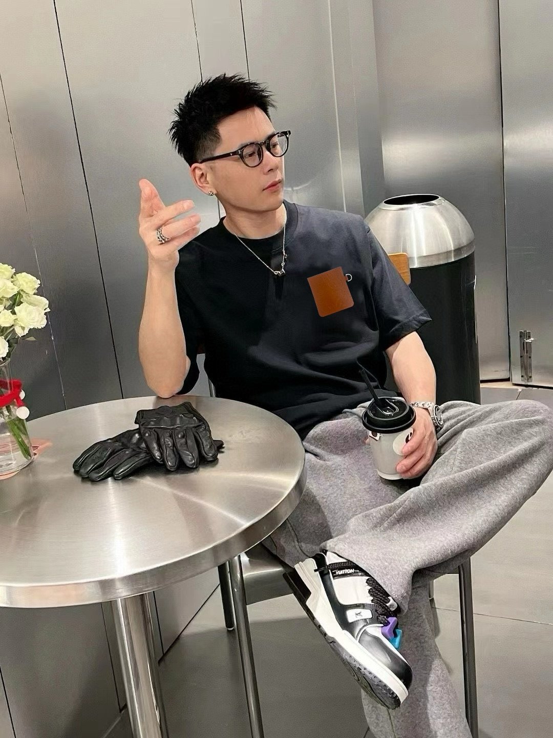 復刻Loewe羅意威工藝字母圖案裝潢LogoT恤