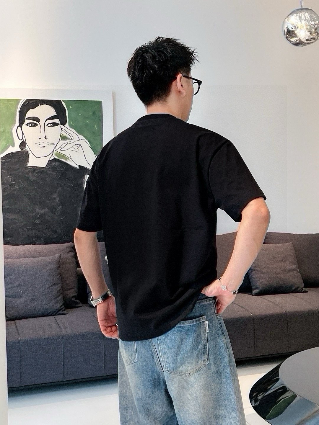 復刻Loewe羅意威工藝字母圖案裝潢LogoT恤