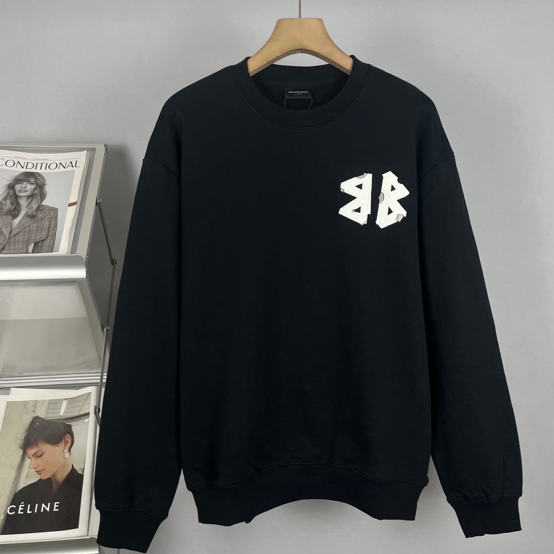 原單Balenciaga巴黎世家新款黑色衛衣男女同款