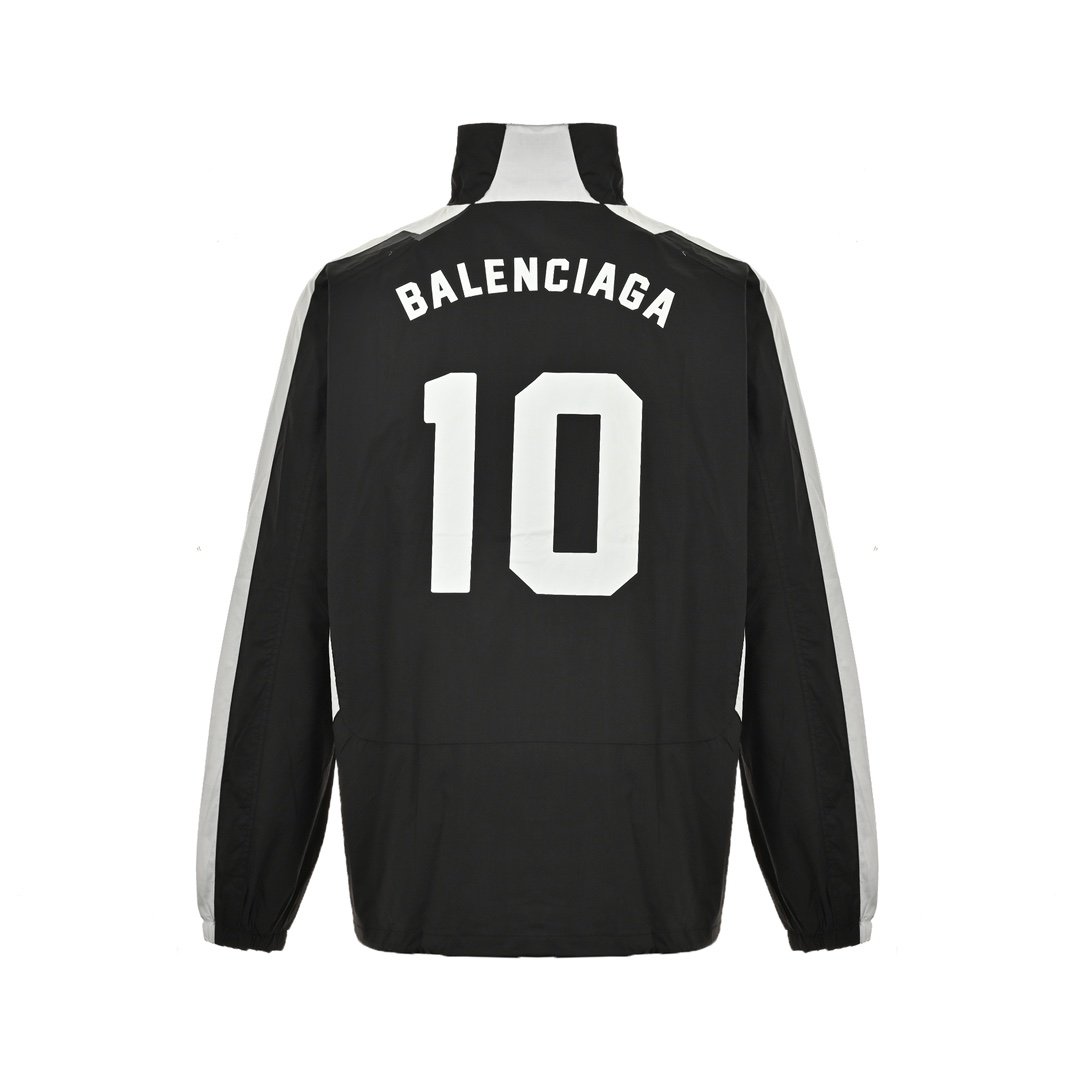 高仿Balenciaga巴黎世家新款10號拼接足球作訓衝鋒衣夾克