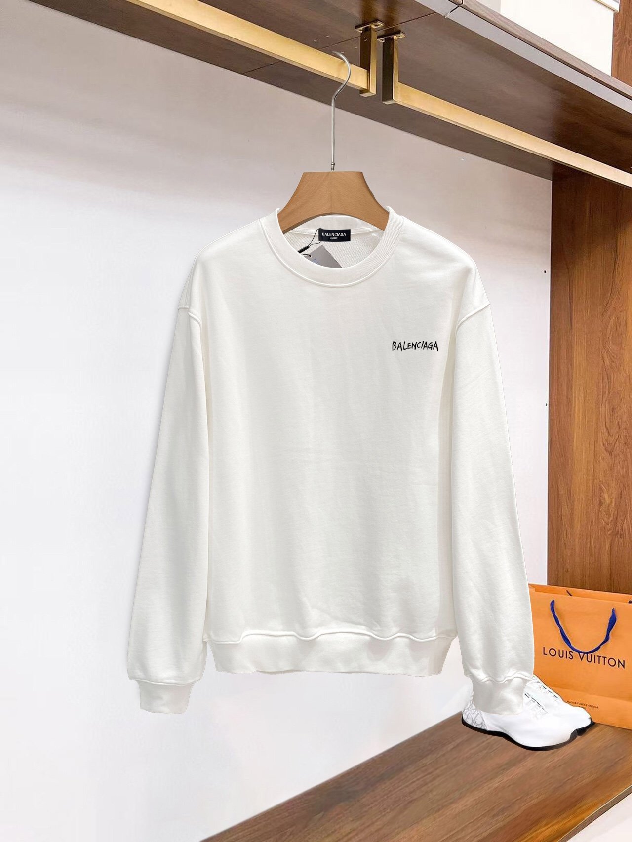 頂級Balenciaga巴黎世家爆款情侶款白色衛衣