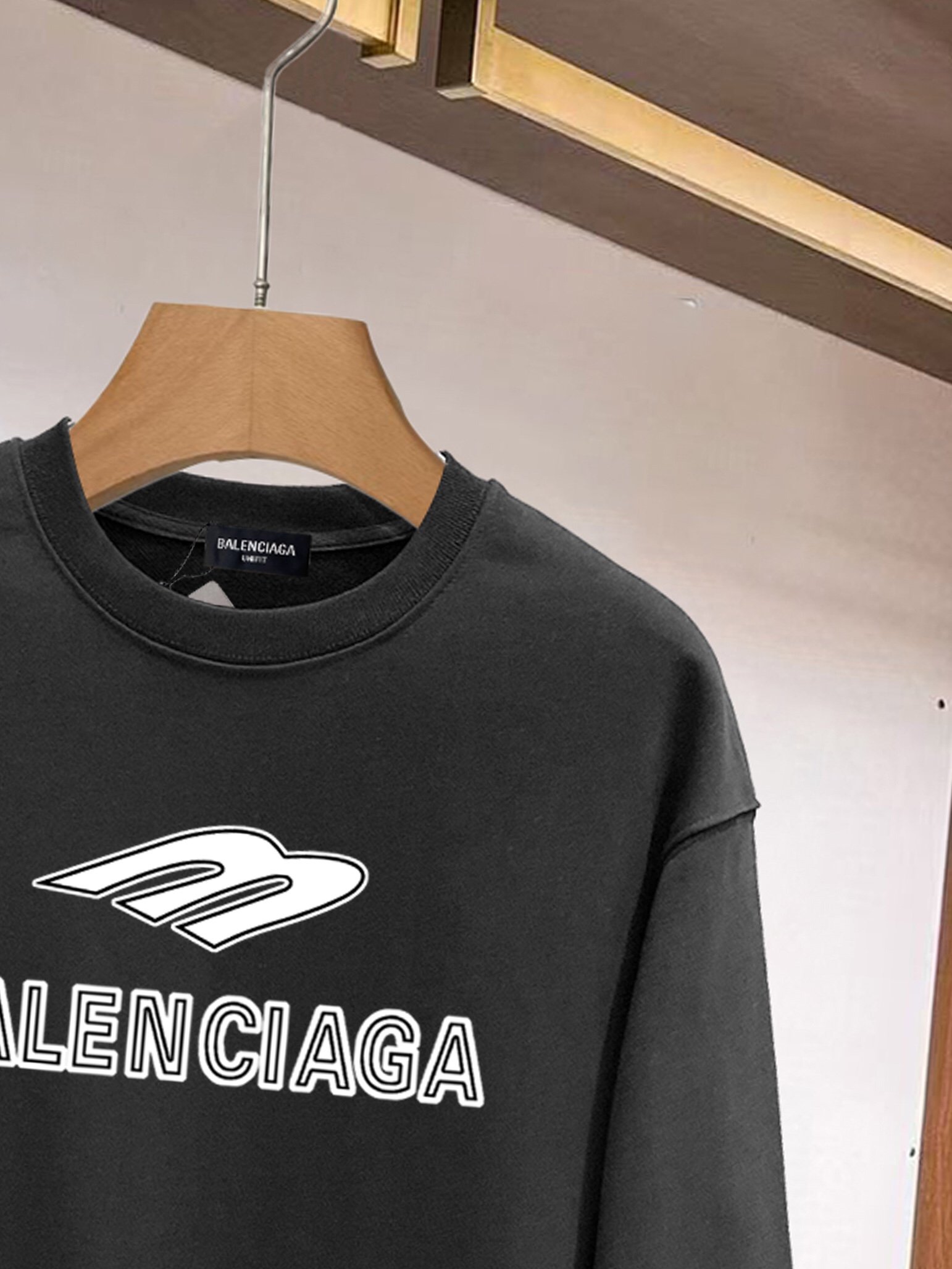 頂級Balenciaga巴黎世家爆款印刷字母黑色衛衣