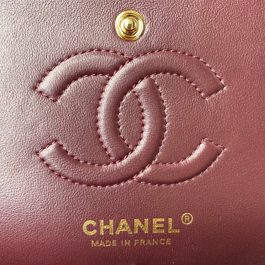 原單chanel香奈兒 Classic Flap Bag魚子醬皮紋金扣口蓋包A01113
