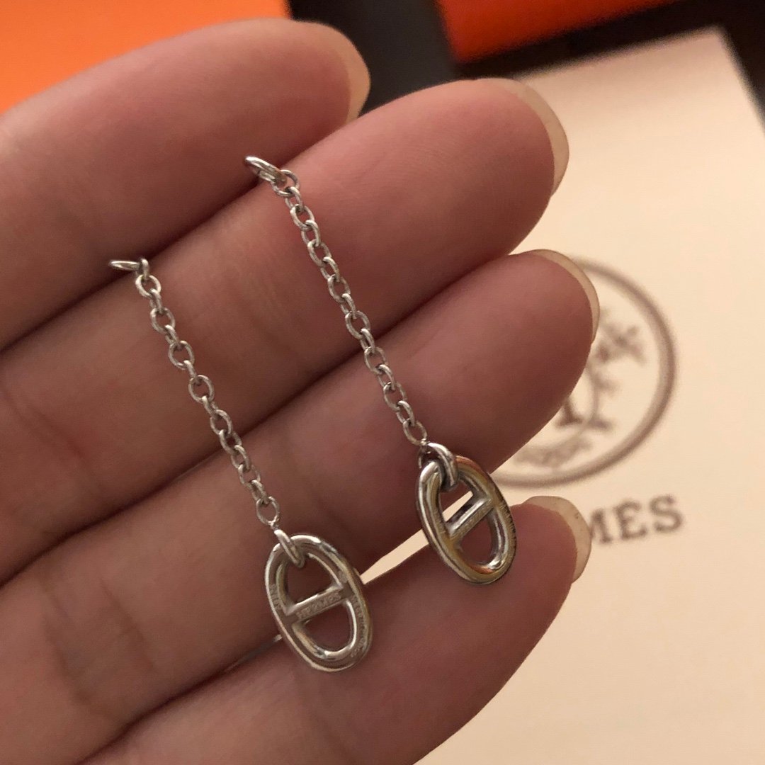 復刻愛馬仕Hermes經典爆款豬鼻子流蘇耳環