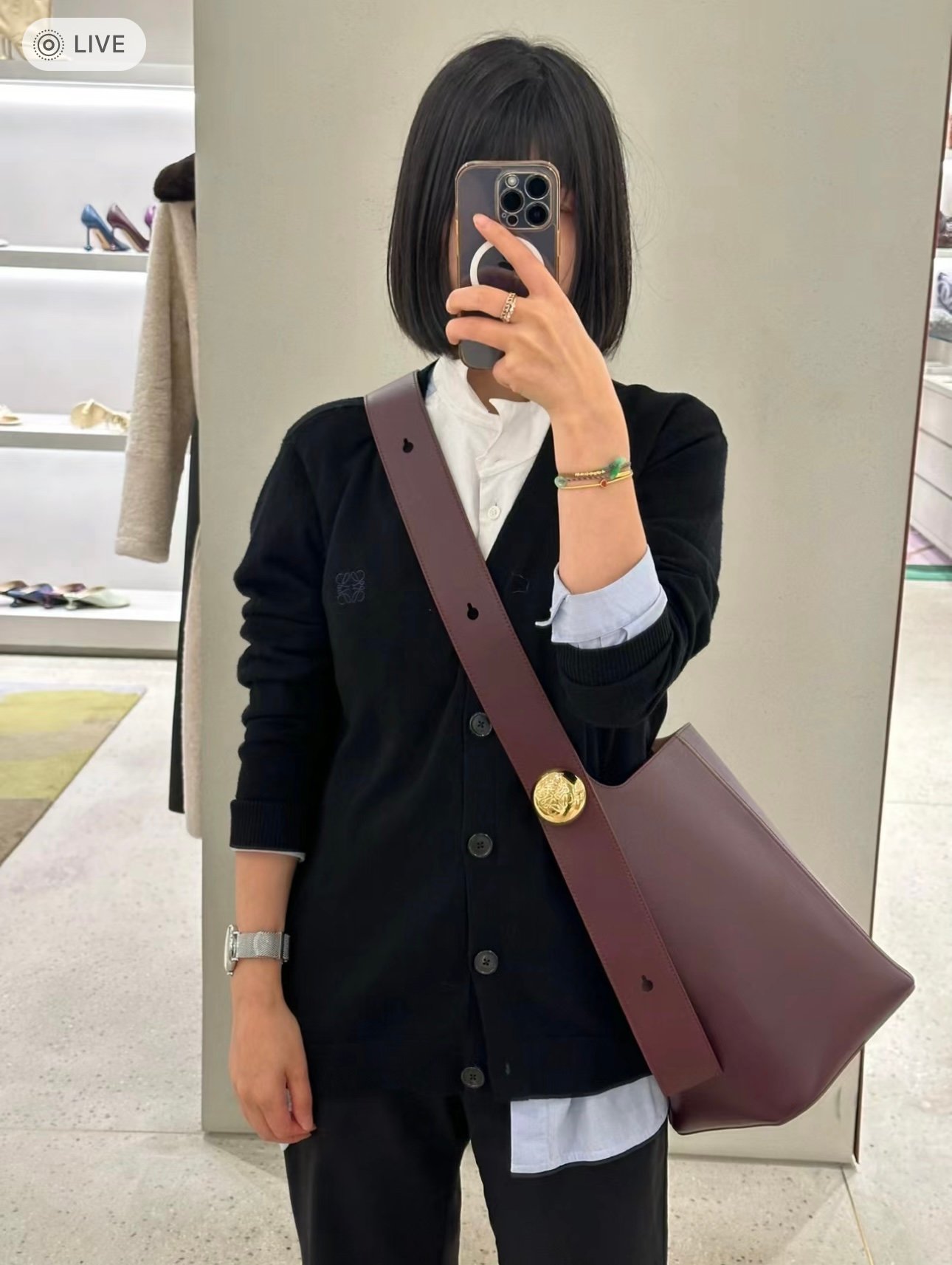 複刻loewe羅意威Pebble bag水桶包66035