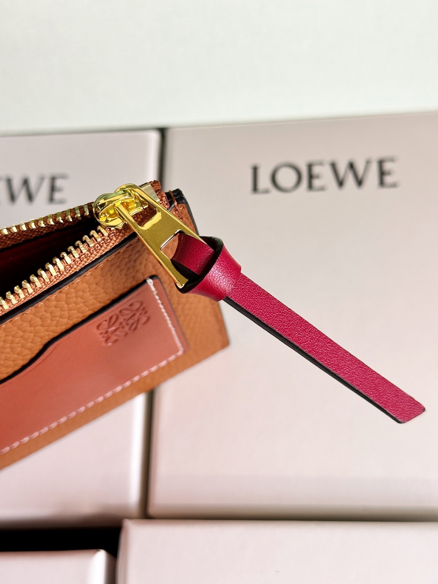 原單loewe羅意威新款棕色零錢包卡包