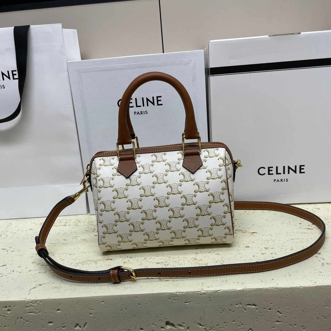 頂級Celine賽琳新款老花波士頓包斜背包113773