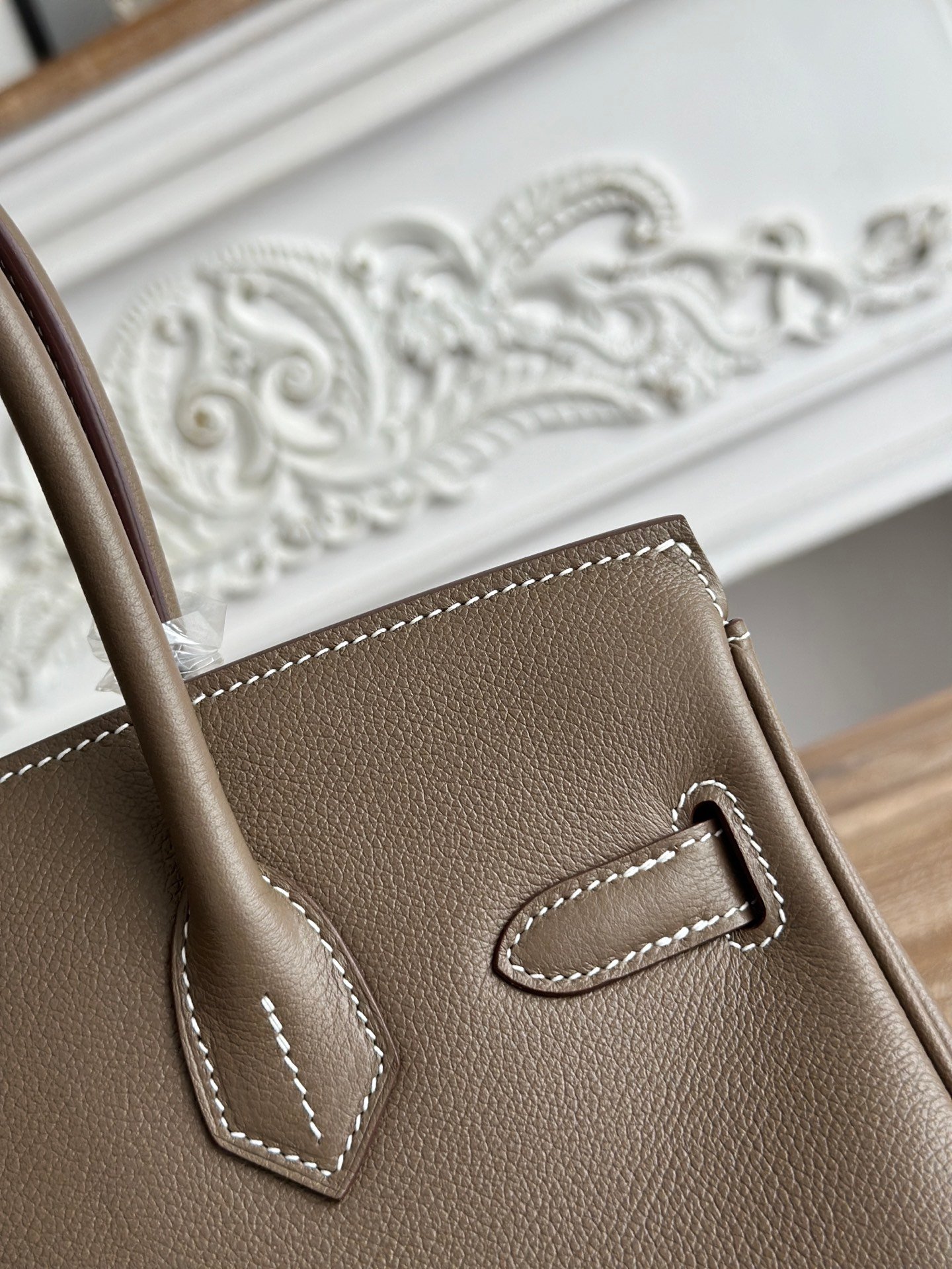 原單Hermes愛馬仕shoulder birkin 29cm ev皮大象灰銀扣手提包