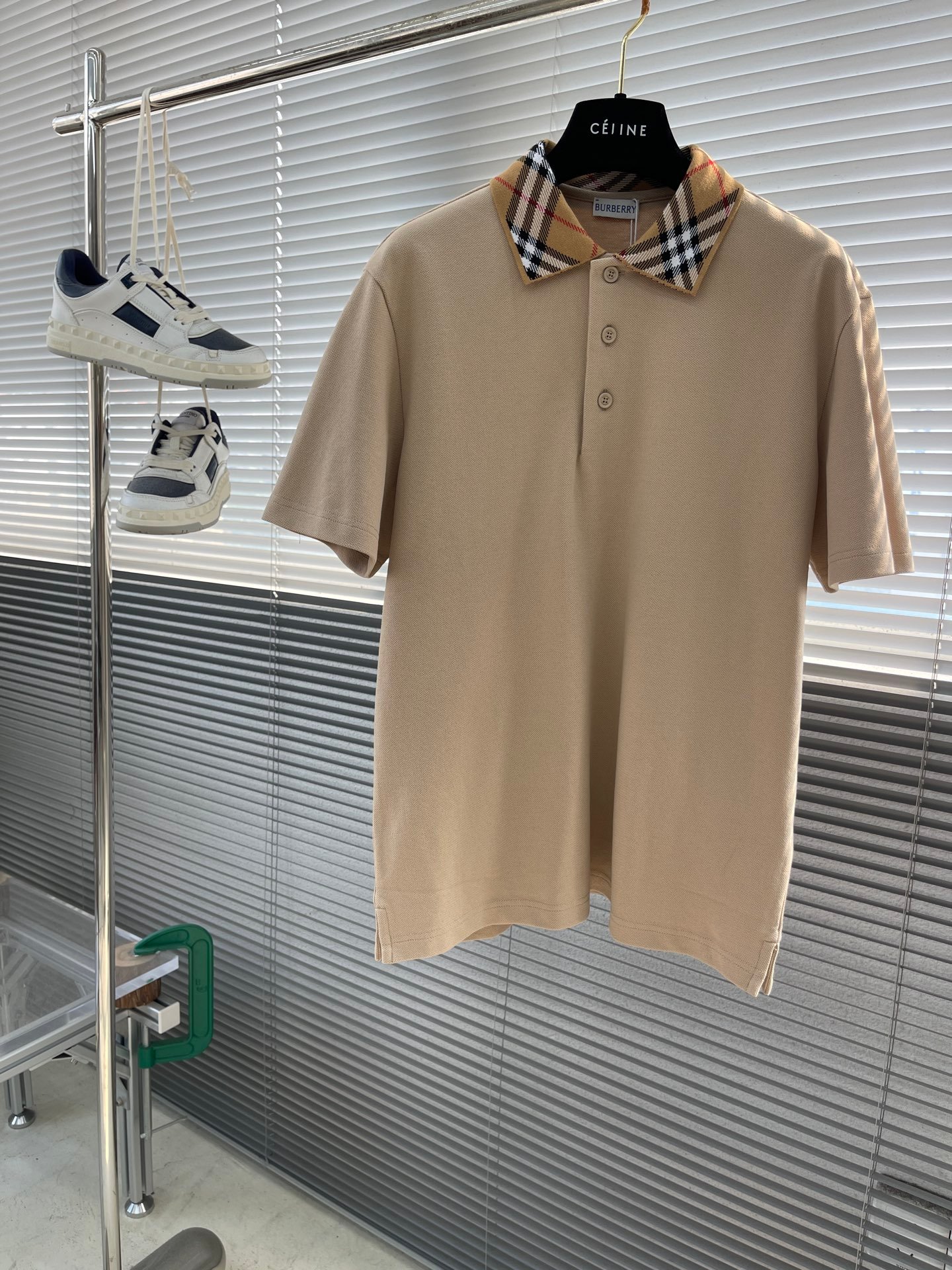 英倫經典Burberry 格紋領Polo衫修身剪裁頂級原單精品一比一