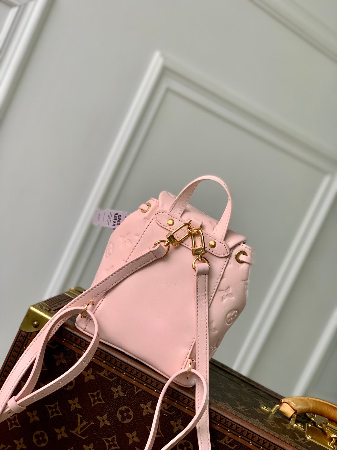 LV M13389 精品仿製Coussin迷你後背包 Monogram皮革雙肩包