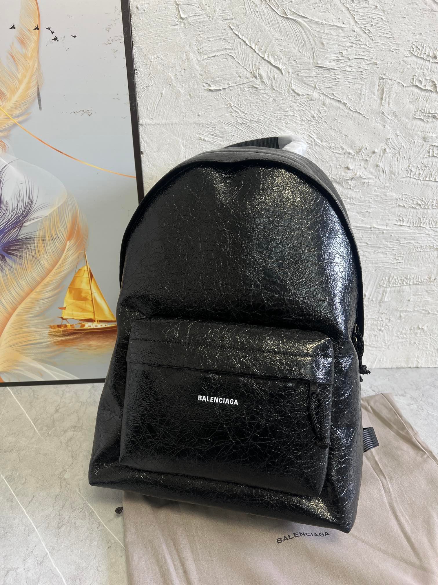 巴黎世家 18SS 秋冬新款淨版雙肩背包｜耐磨小牛皮｜頂級原單精品復刻