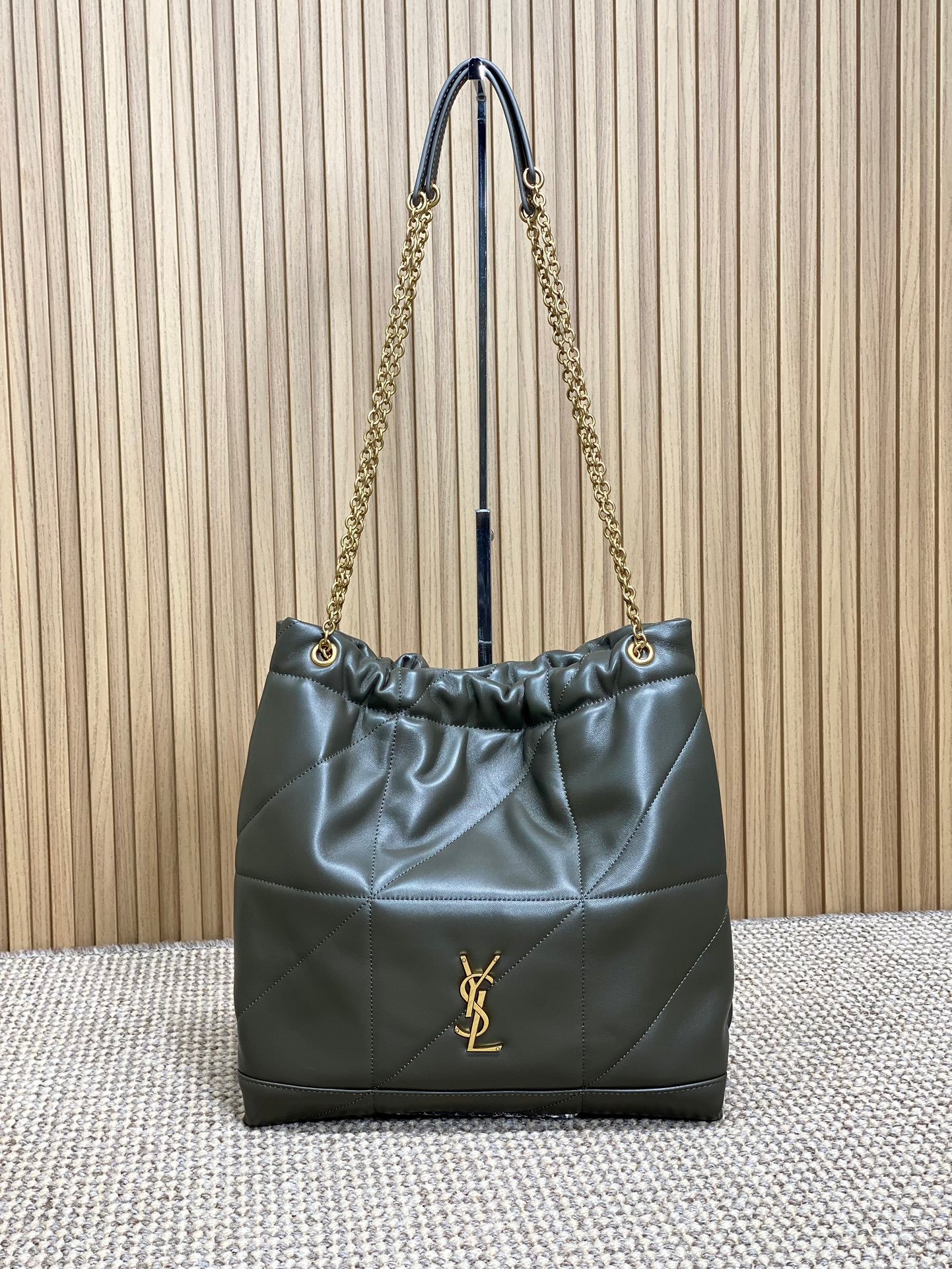 YSL A貨Jamie包黑色羊皮新款大容量絎縫設計慵懶氣場輕奢通勤包