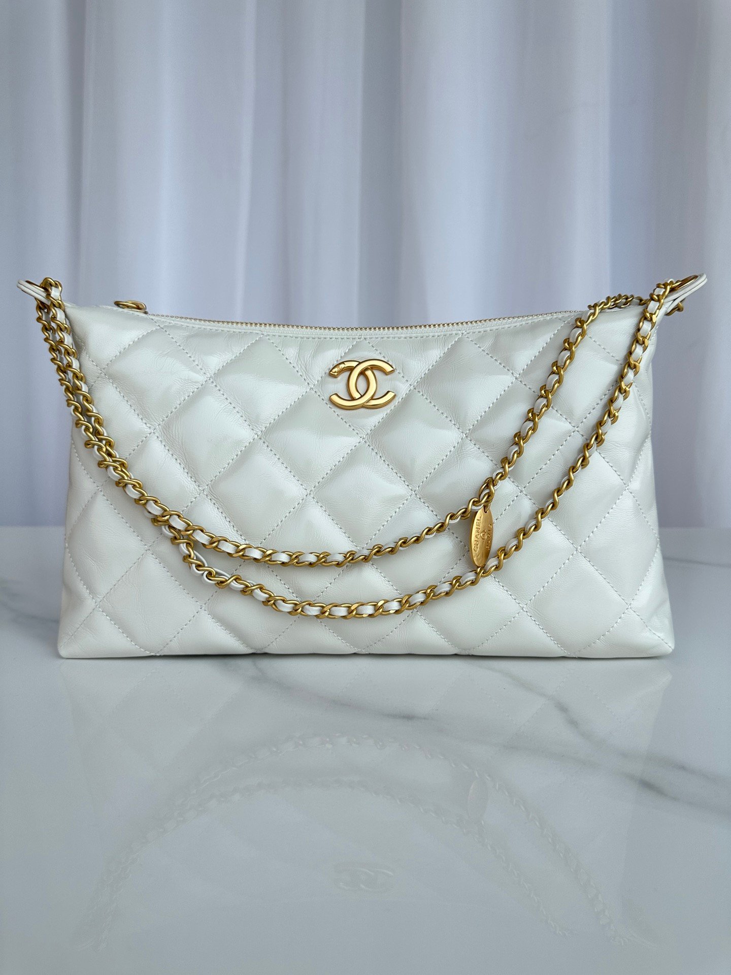 Chanel 高仿 白色AS5498 經典手袋 優雅華麗款 原單羊皮時尚質感