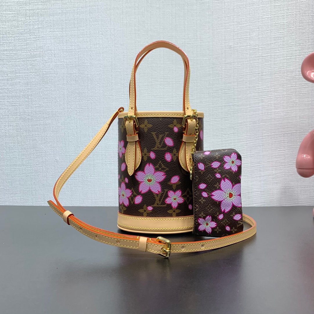 LV Nano Bucket 櫻花限量款 M13417｜村上隆聯名原單一比一
