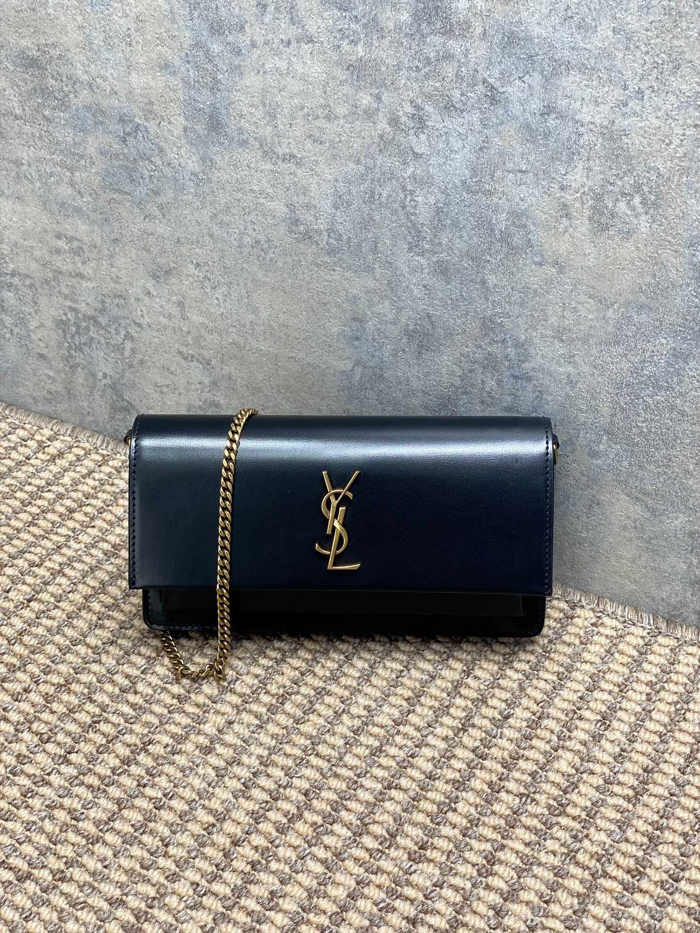 YSL頂級原單Sunset Box腋下手拿包金屬鍊條可拆設計時尚百搭實用款810997