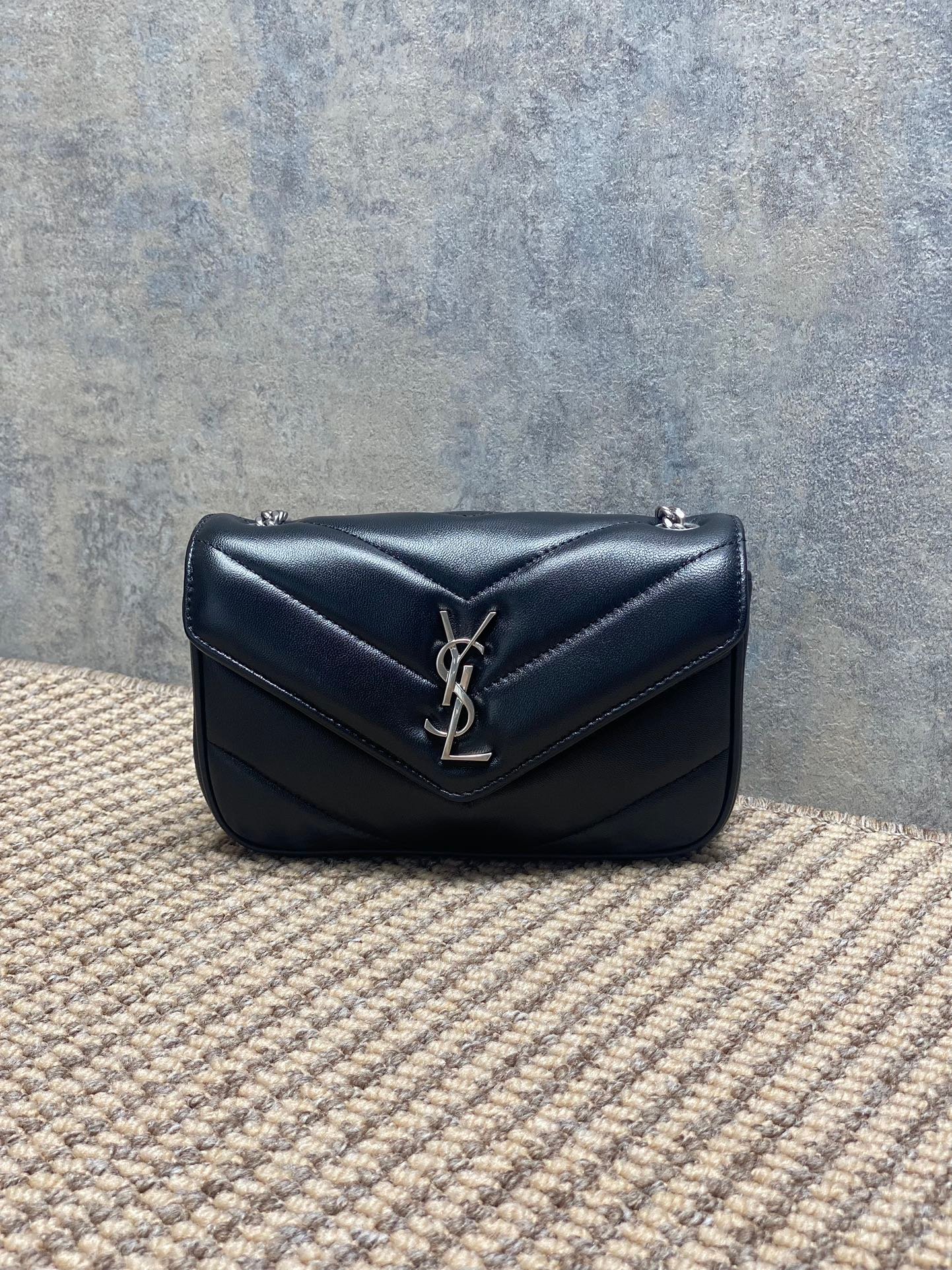 YSL一比一LouLou信封鏈條包新款羊皮絎縫設計可拆卡包通勤百搭女包821749