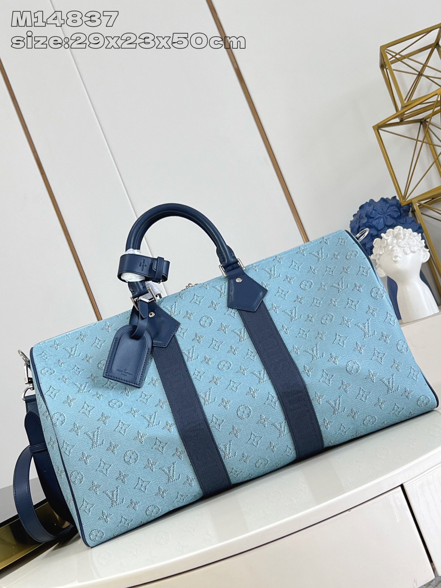LV精品仿製Keepall 45旅行袋沉穩配色設計 經典復古法式格調