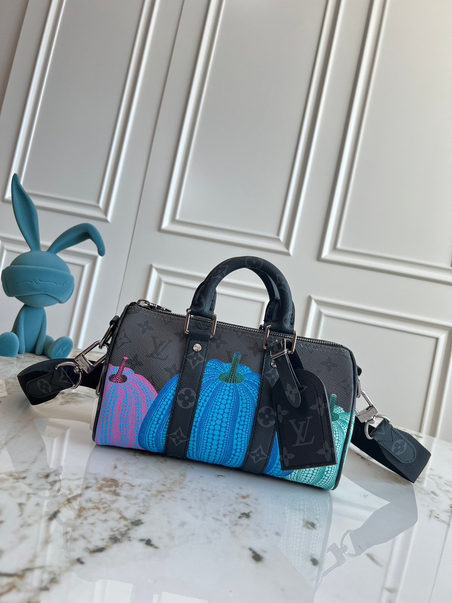 LV 精品仿製 草間聯名南瓜波士頓包 個性設計 潮流藝術限量風格M46271