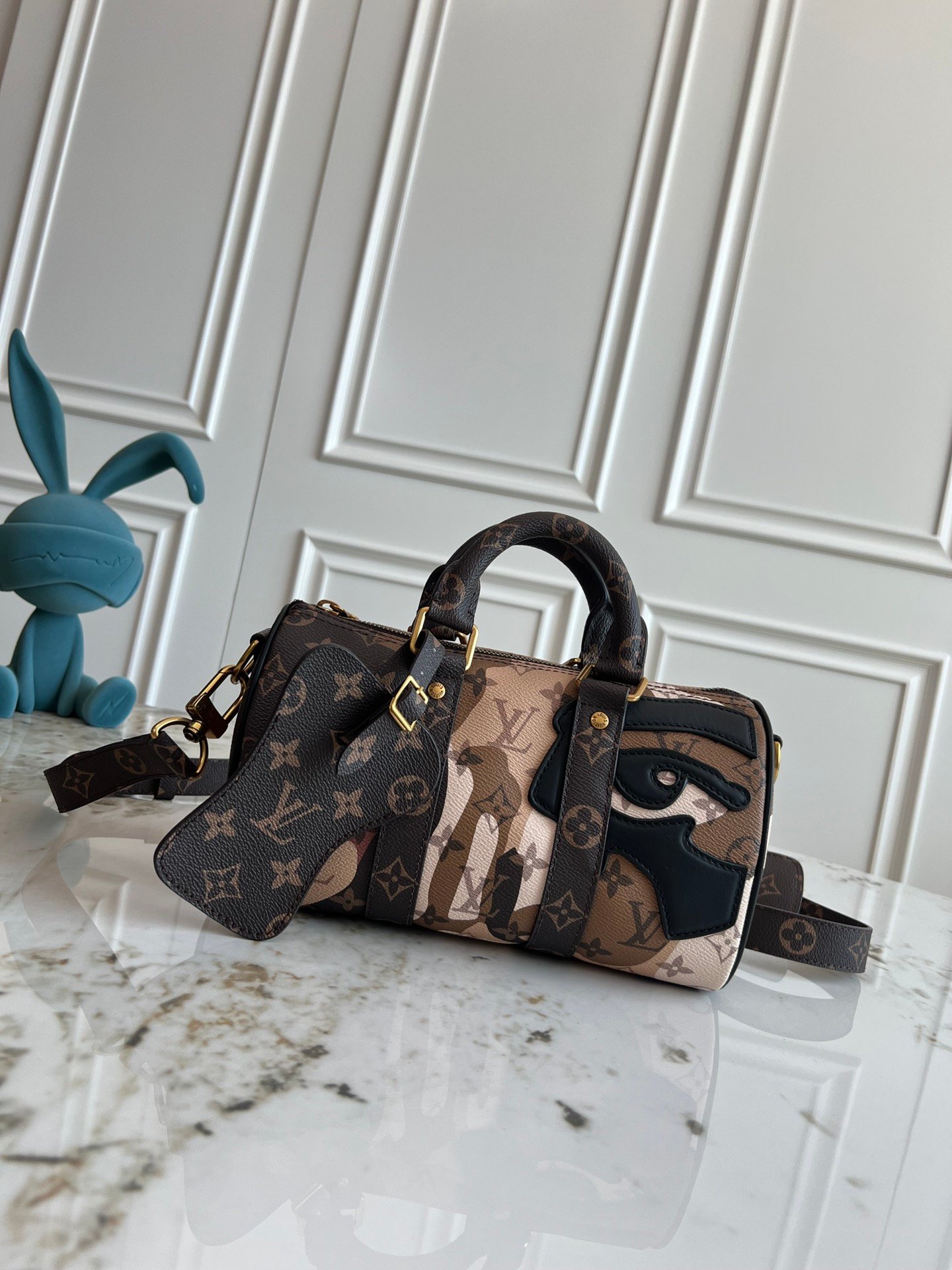 LV 高仿精品 Keepall 25 聯名迷你旅行包 夏日熱帶設計潮流吸睛
