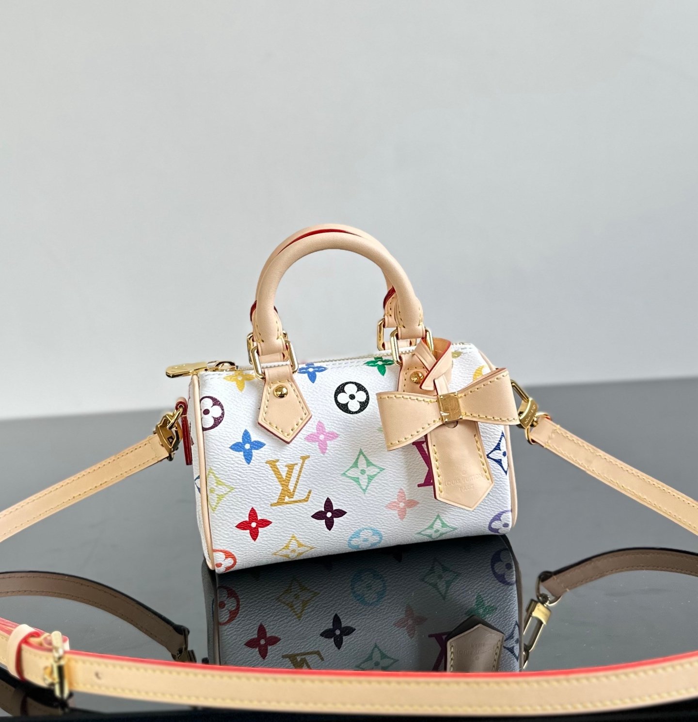 LV A貨 白三彩 Nano Speedy 迷你手袋 升級五金細節 精緻百搭小廢包