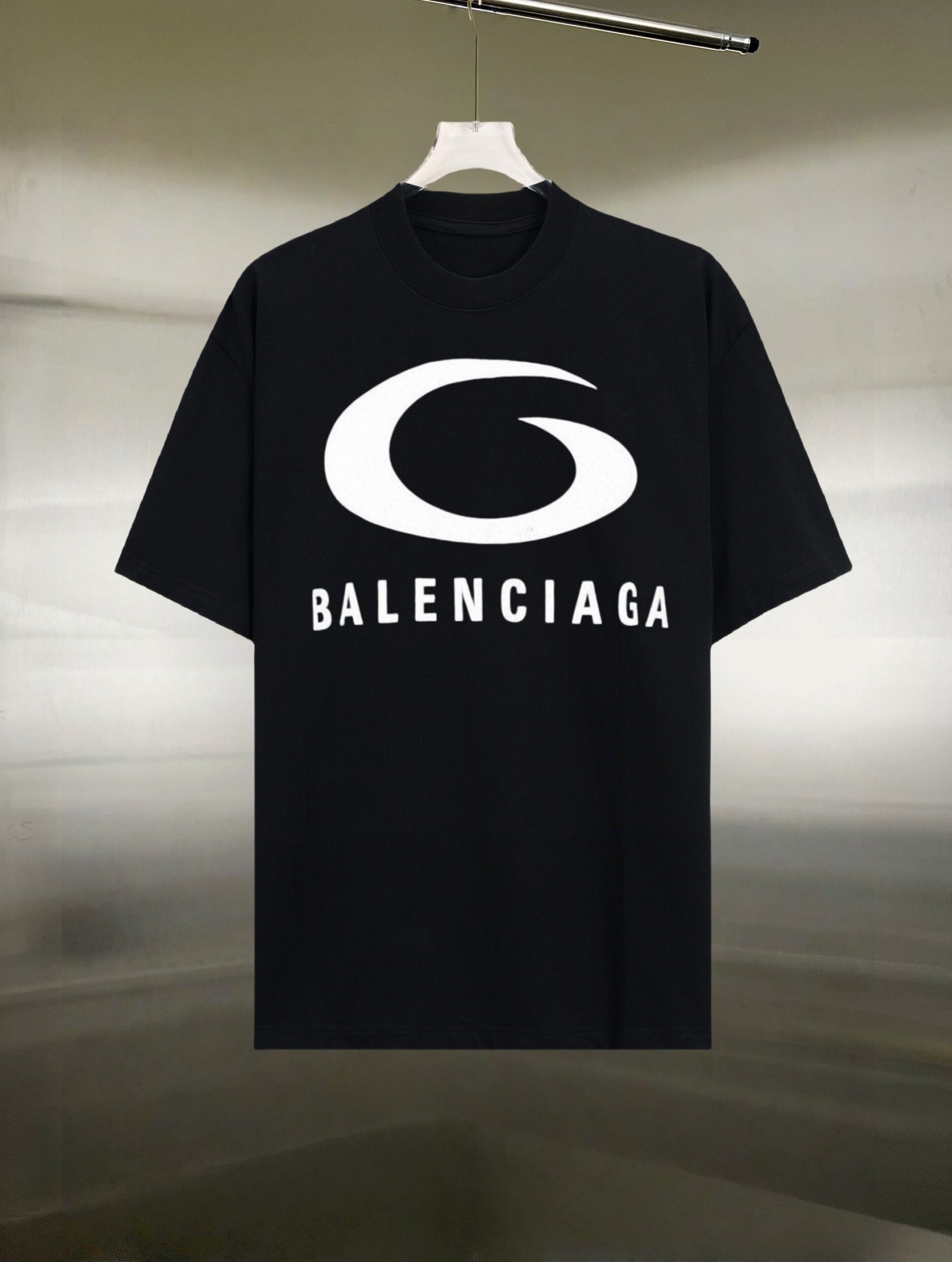 原單質感Balenciaga 黑色厚磅短袖T恤300克純棉 男女同款