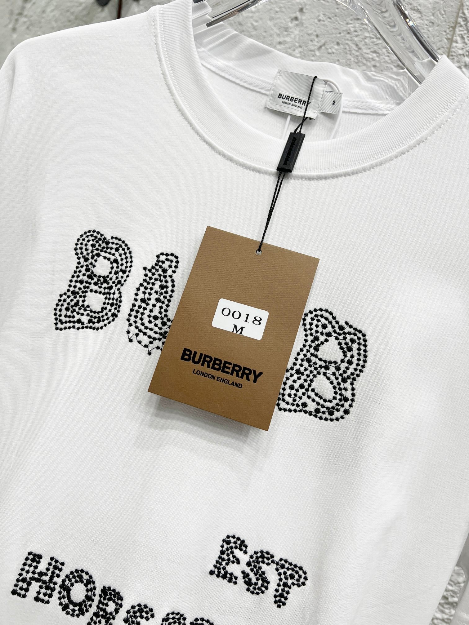 Burberry原單刺繡LOGO短袖T恤重工艺纯棉质感25SS潮男必备款