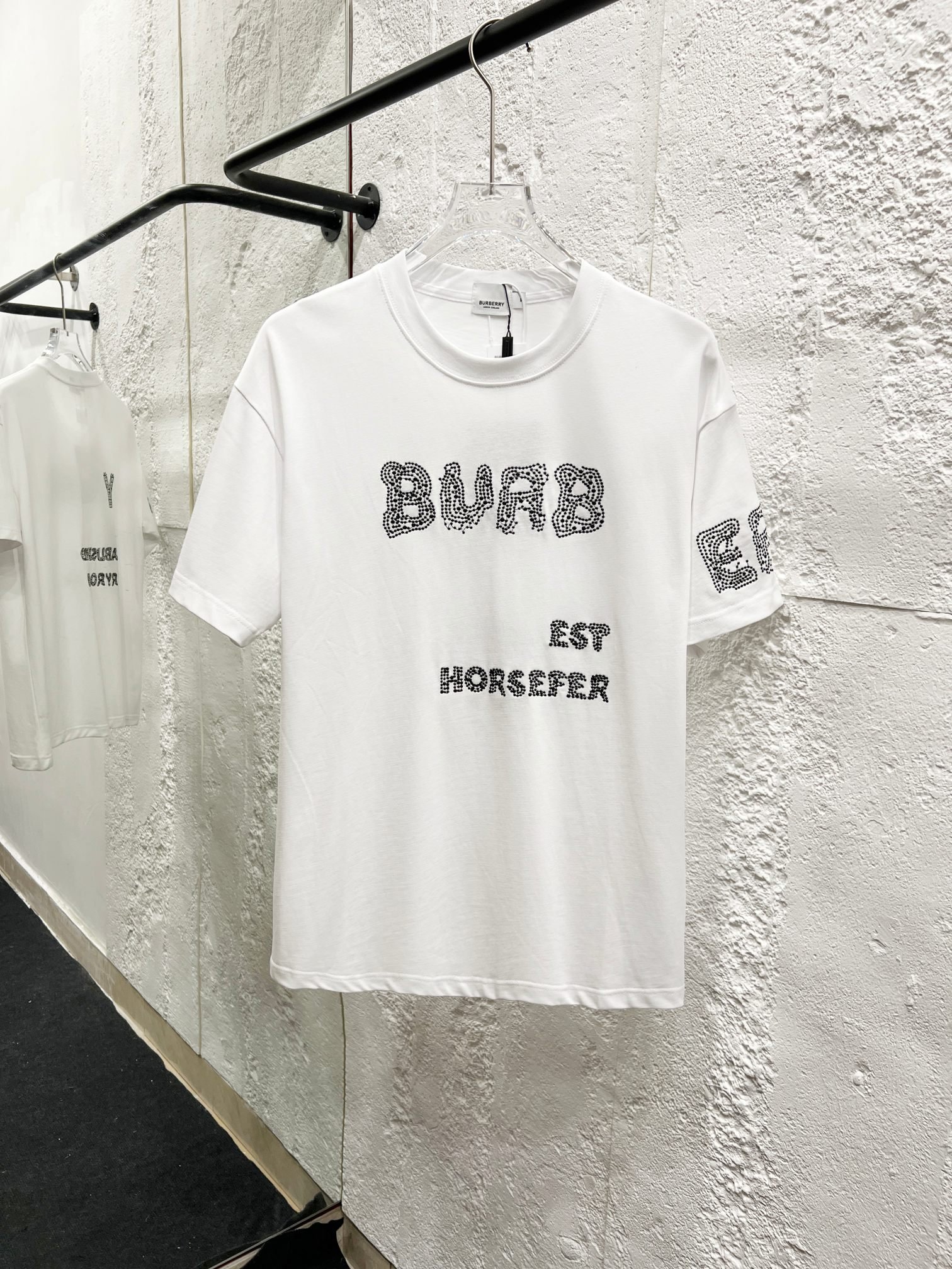 Burberry原單刺繡LOGO短袖T恤重工艺纯棉质感25SS潮男必备款