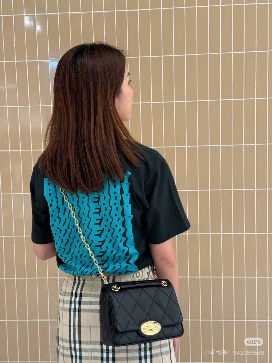 Burberry原單冰感索羅娜發泡字母T恤寬鬆百搭潮流休閒風
