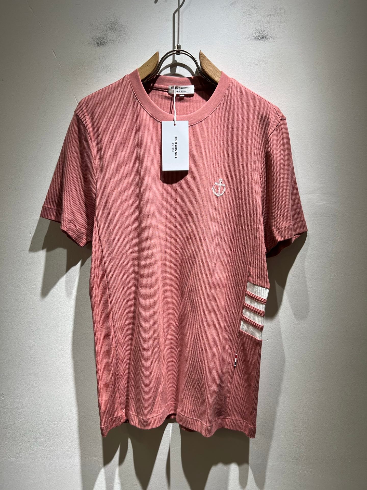 Thom Browne 精品仿製 華夫棉刺繡短袖T恤 2025春夏新款 男士高質感版型