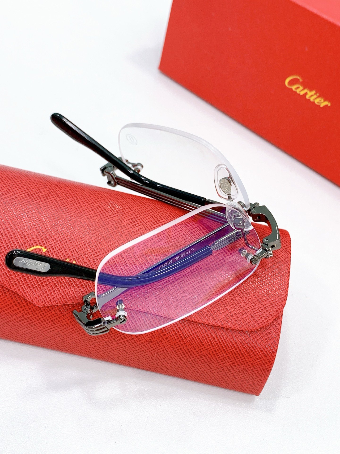卡地亞 Cartier CT0499S 金色鏡框墨鏡｜原版一比一｜三箭頭裝飾幾何款56-20-145