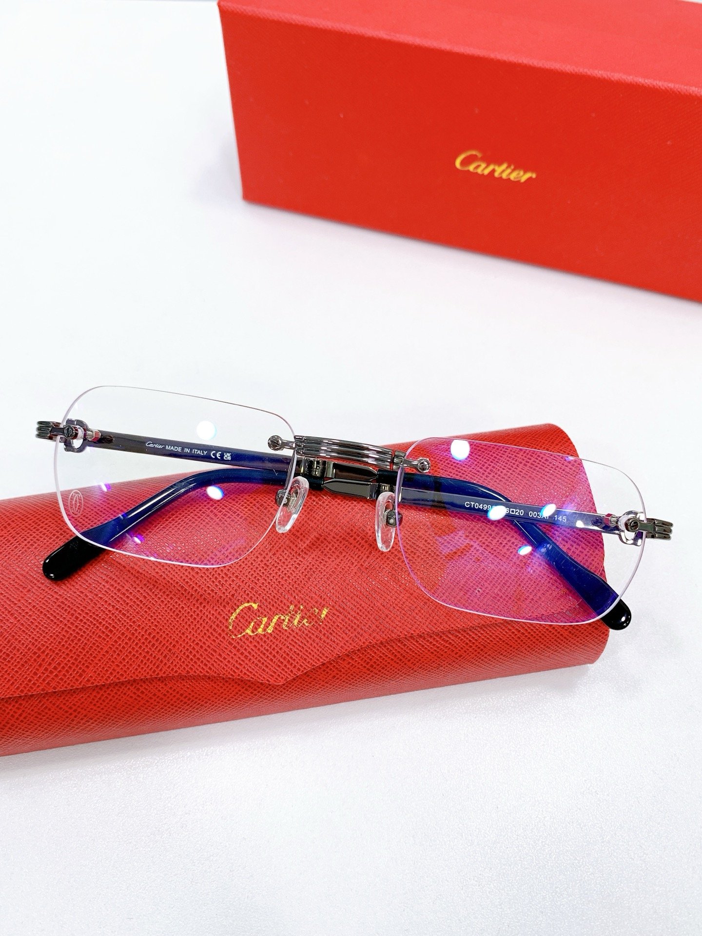 卡地亞 Cartier CT0499S 金色鏡框墨鏡｜原版一比一｜三箭頭裝飾幾何款56-20-145