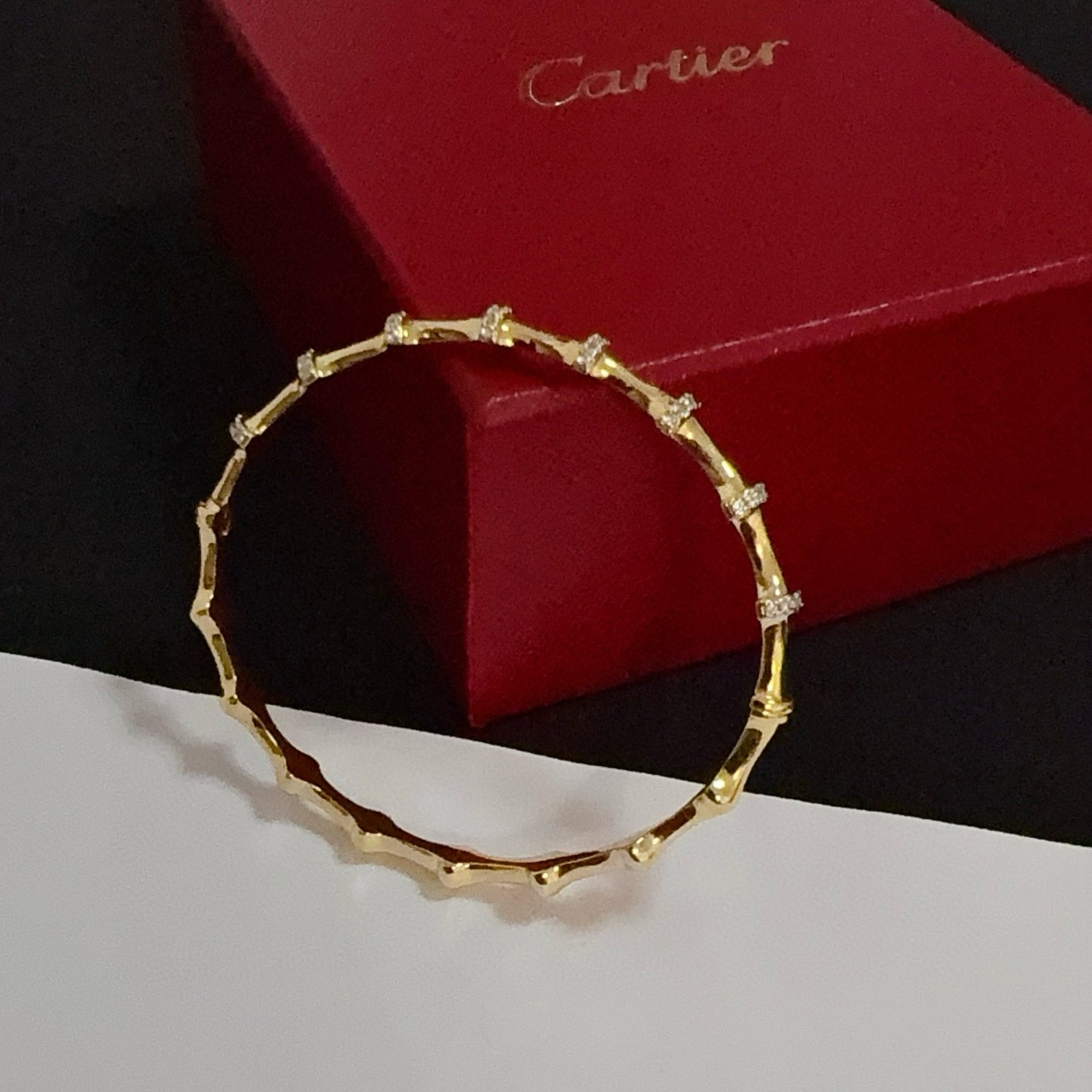 卡地亞 Cartier 鑲鑽豹頭手鐲｜高端定制 V金材質｜經典男女百搭款