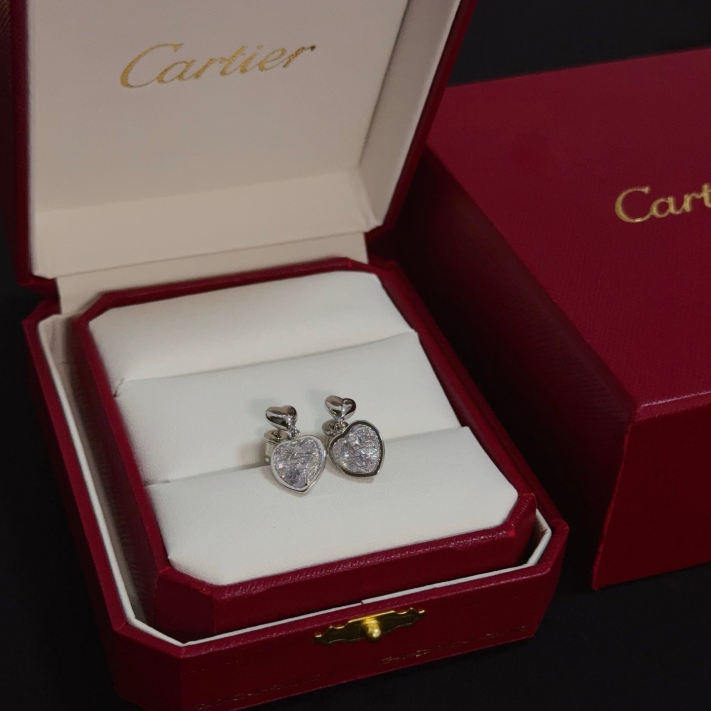 卡地亞 Cartier 豹頭鑲鑽耳釘｜高端定制 V金材質｜經典女款
