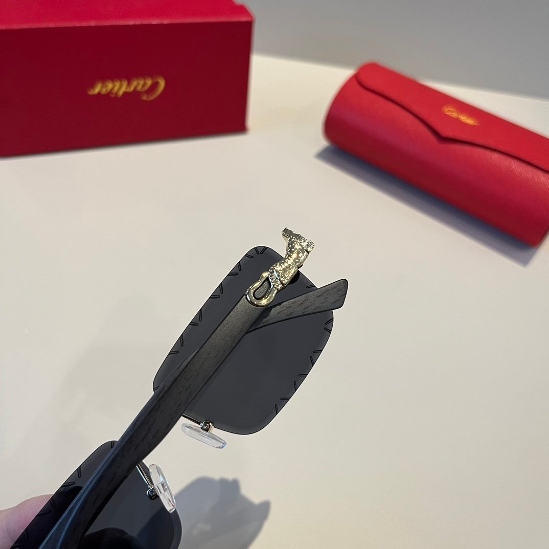 卡地亞 Cartier 珍貴無框太陽眼鏡｜金屬＋PC鏡腿｜高端輕奢款