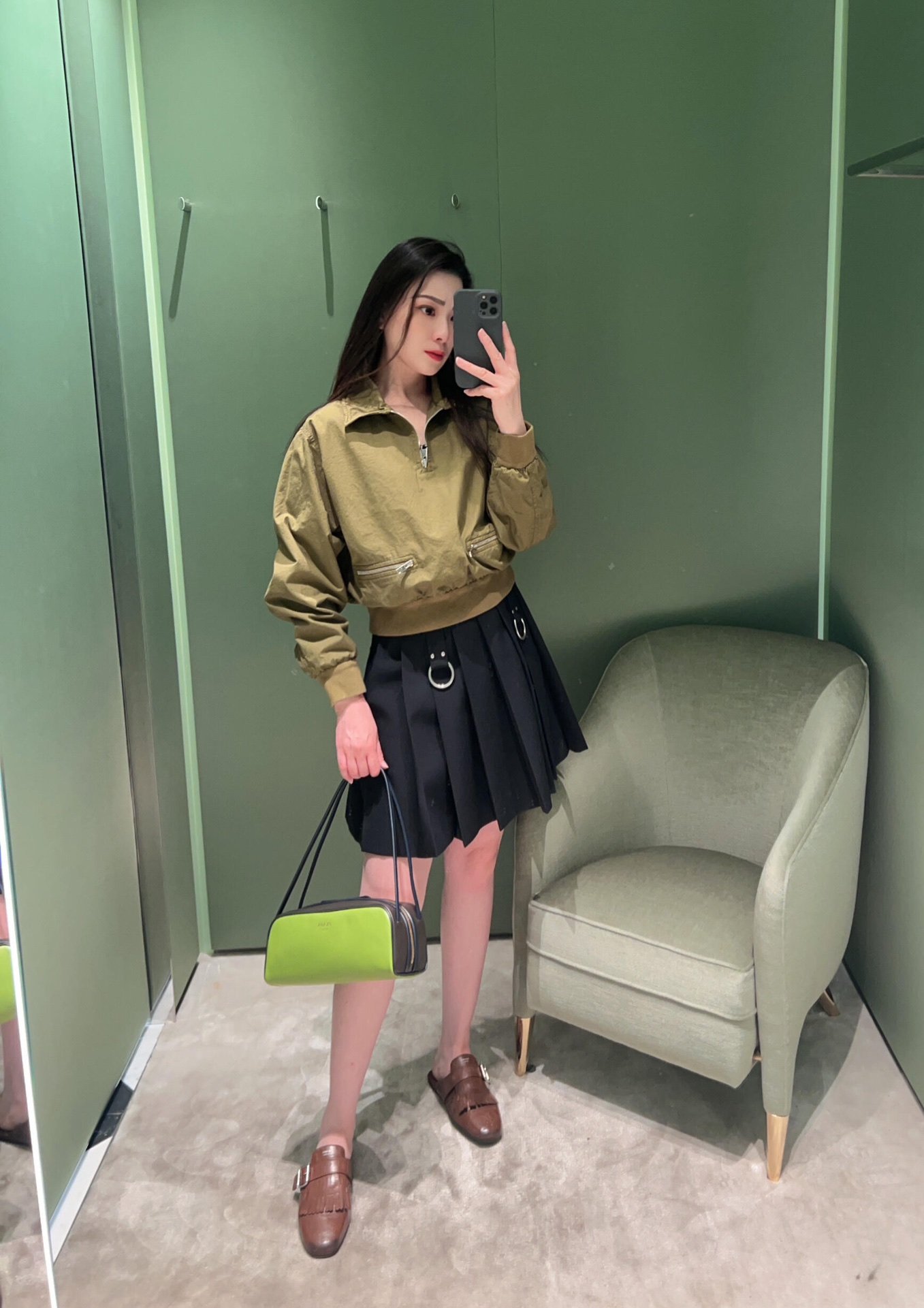 Prada 一比一保齡球包 1BC249 進口牛皮撞色設計 2025新款經典百搭大容量