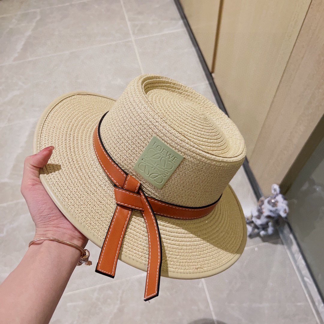LOEWE 罗意威 2025新款 草编草帽 女士度假休闲大牌织带 配防尘袋