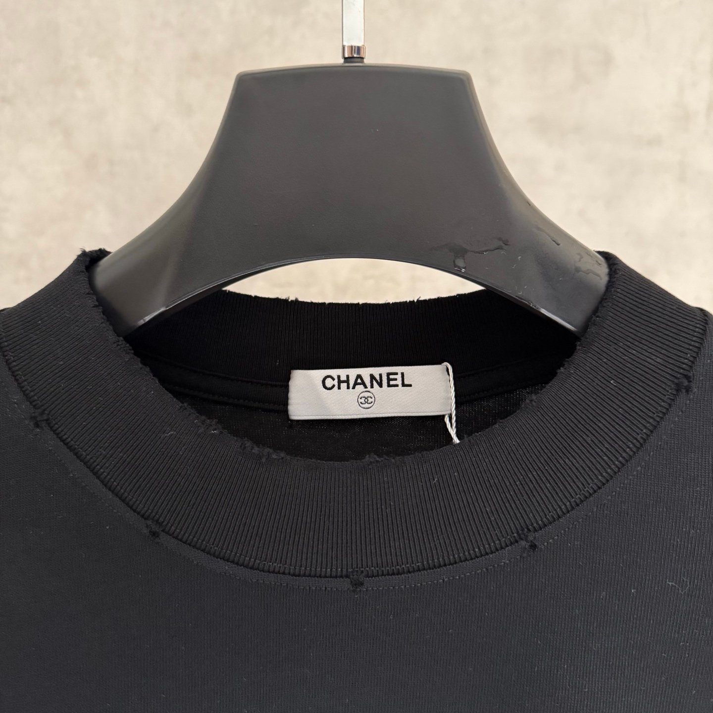 CHANEL高仿手绘T恤 重磅双纱宽松版型