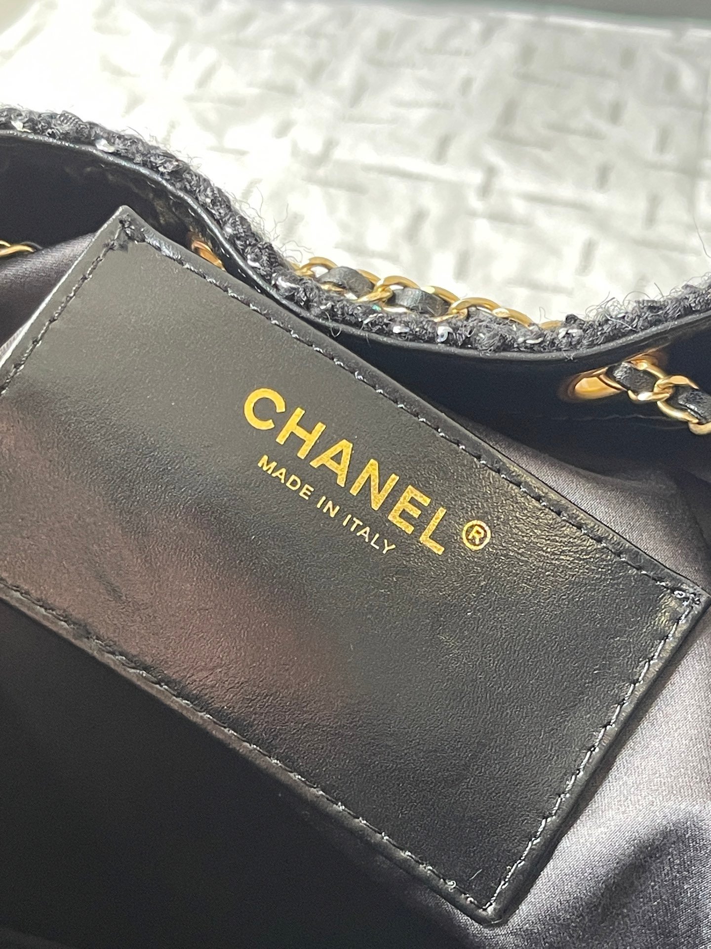 Chanel高仿25C早春多口袋Hobo包粗花呢雙C王者款