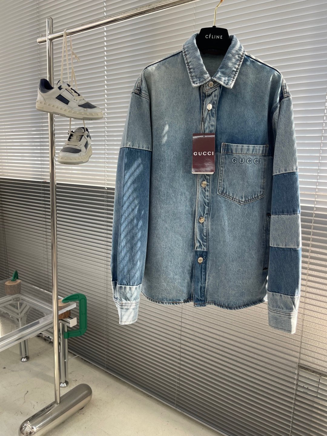 Gucci高仿25SS早秋海洋風牛仔套裝 經典條紋船錨設計 輕鬆休閒