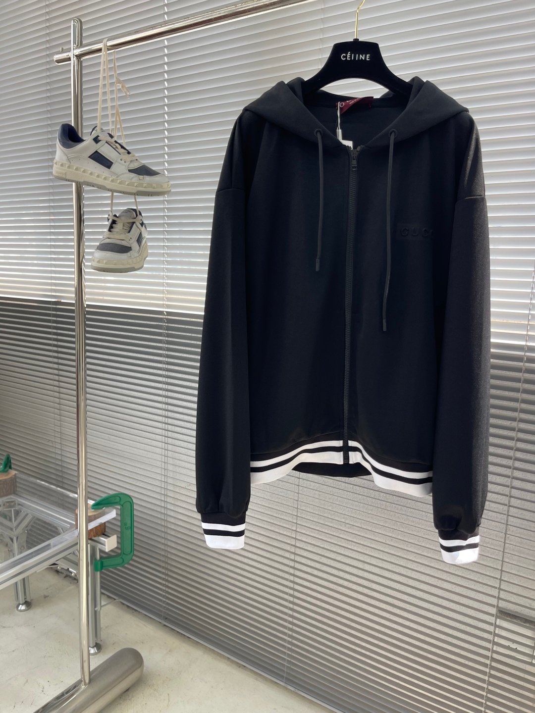 GucciA貨2025早秋男女同款凹凸印花運動休閒夾克 寬鬆舒適