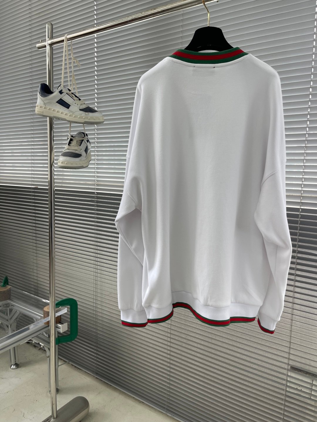 Gucci高仿織帶刺繡衛衣套裝 白色舒適棉料 時尚都市雅痞