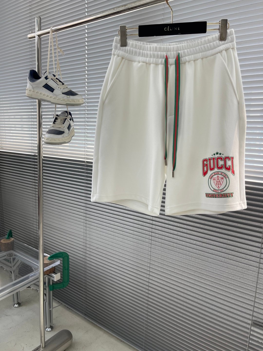 Gucci高仿25S五分毛线圈休闲短裤 红绿搭配 舒适透气
