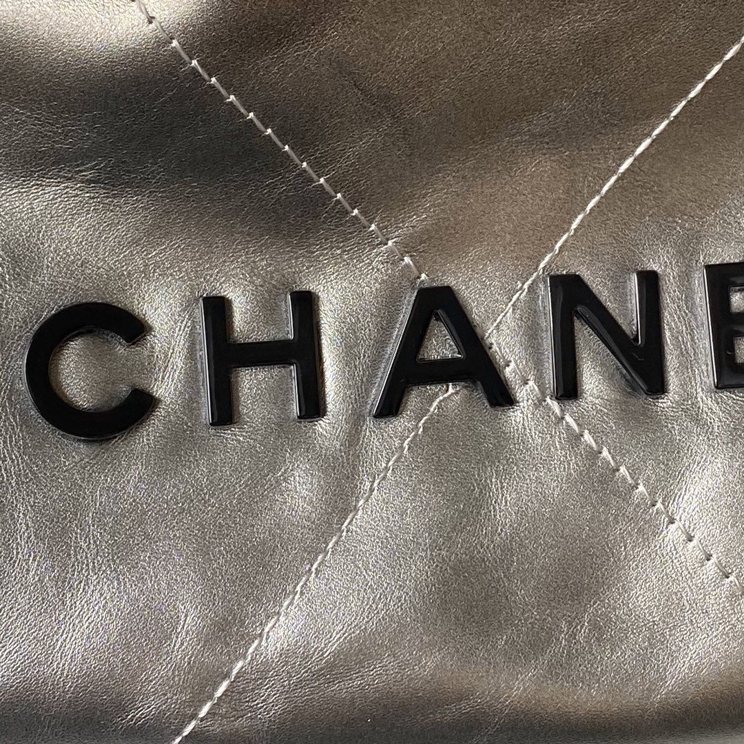 Chanel香奈兒高仿AS3980 mini22顆粒皮迷你包經典黑色鏈條