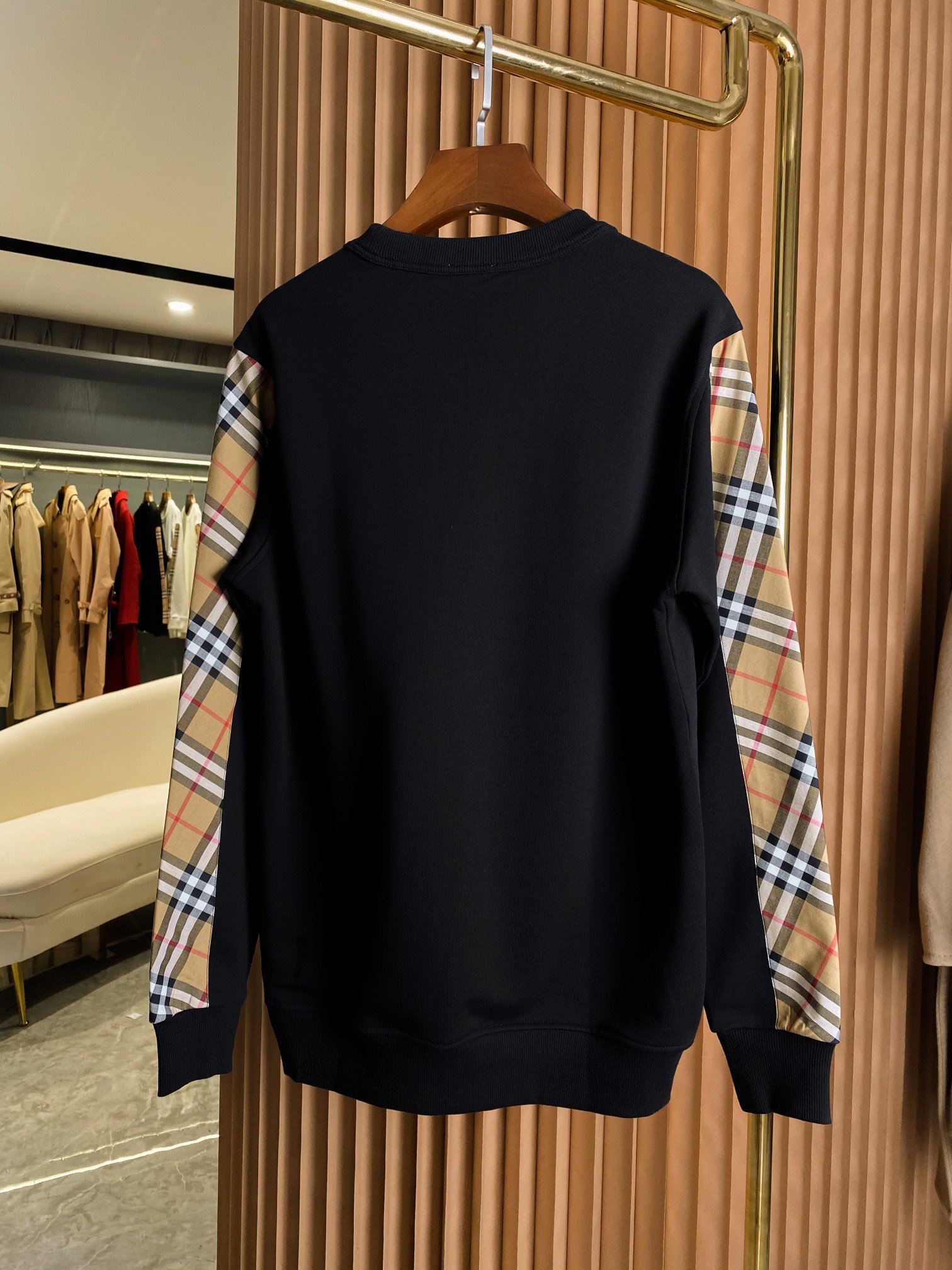 Burberry Vintage格紋寬鬆衛衣 高仿休閒棉質運動衫