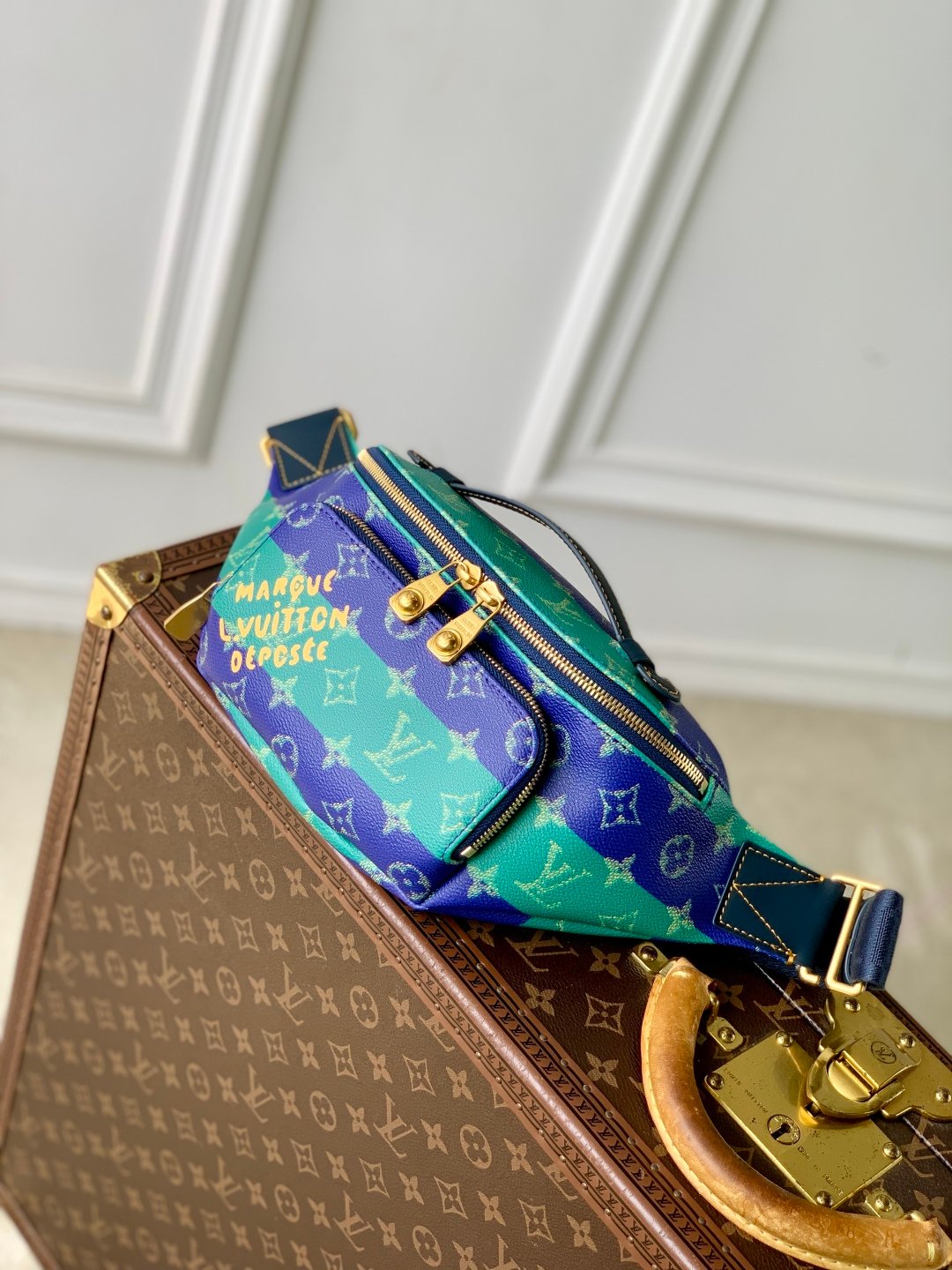 LV一比一Rush腰包Monogram Heritage帆布Damier格纹多功能百搭