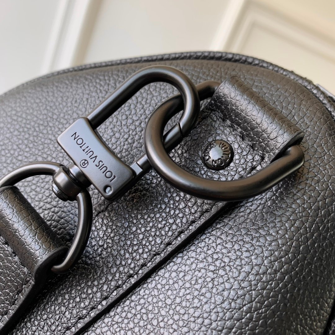LV一比一Keepall Bandoulière 35蠟面小牛皮粒面紋理寬敞收納手提袋