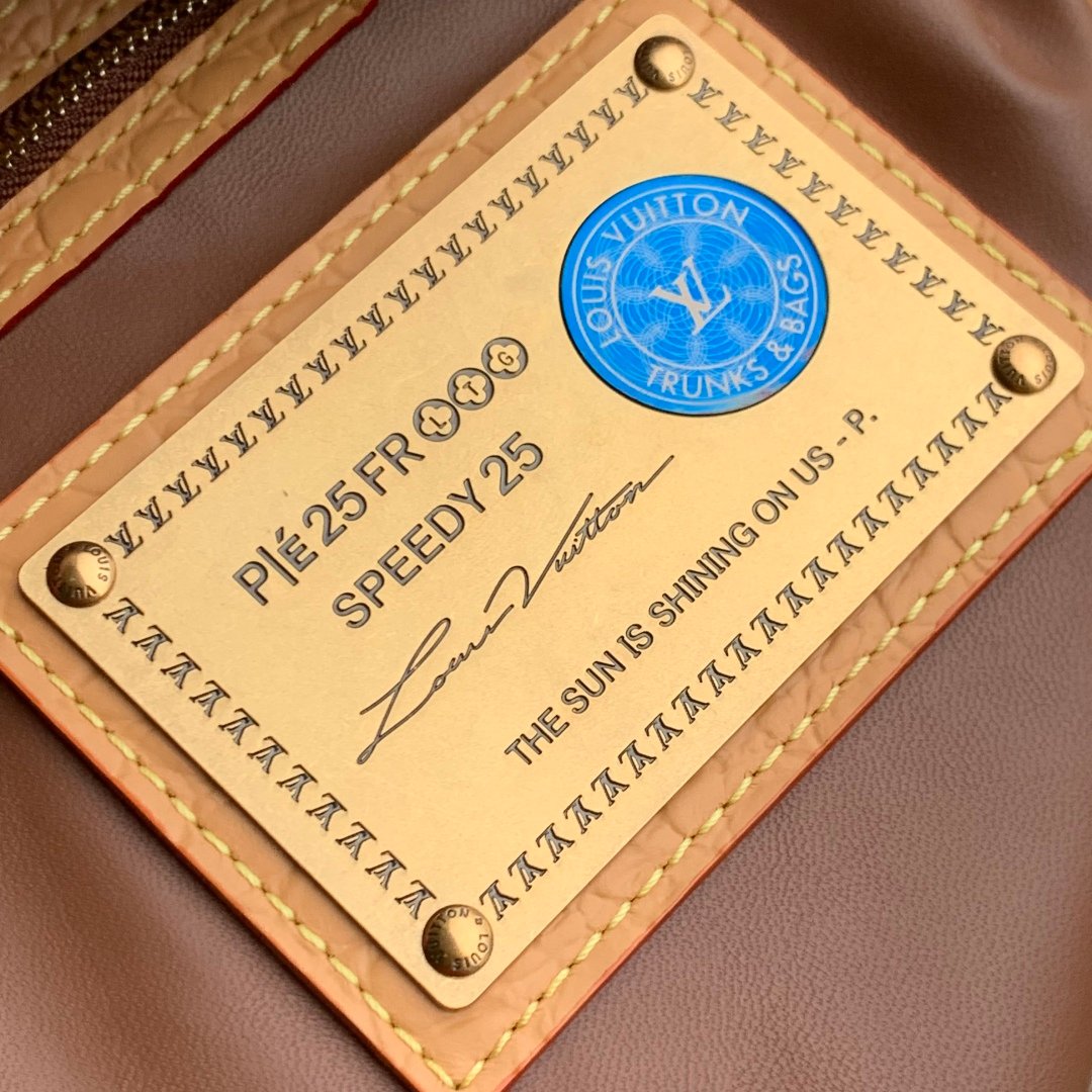 LV復刻版N87504 Speedy 25咖啡色鳄鱼皮Monogram慵懒奢華手提包