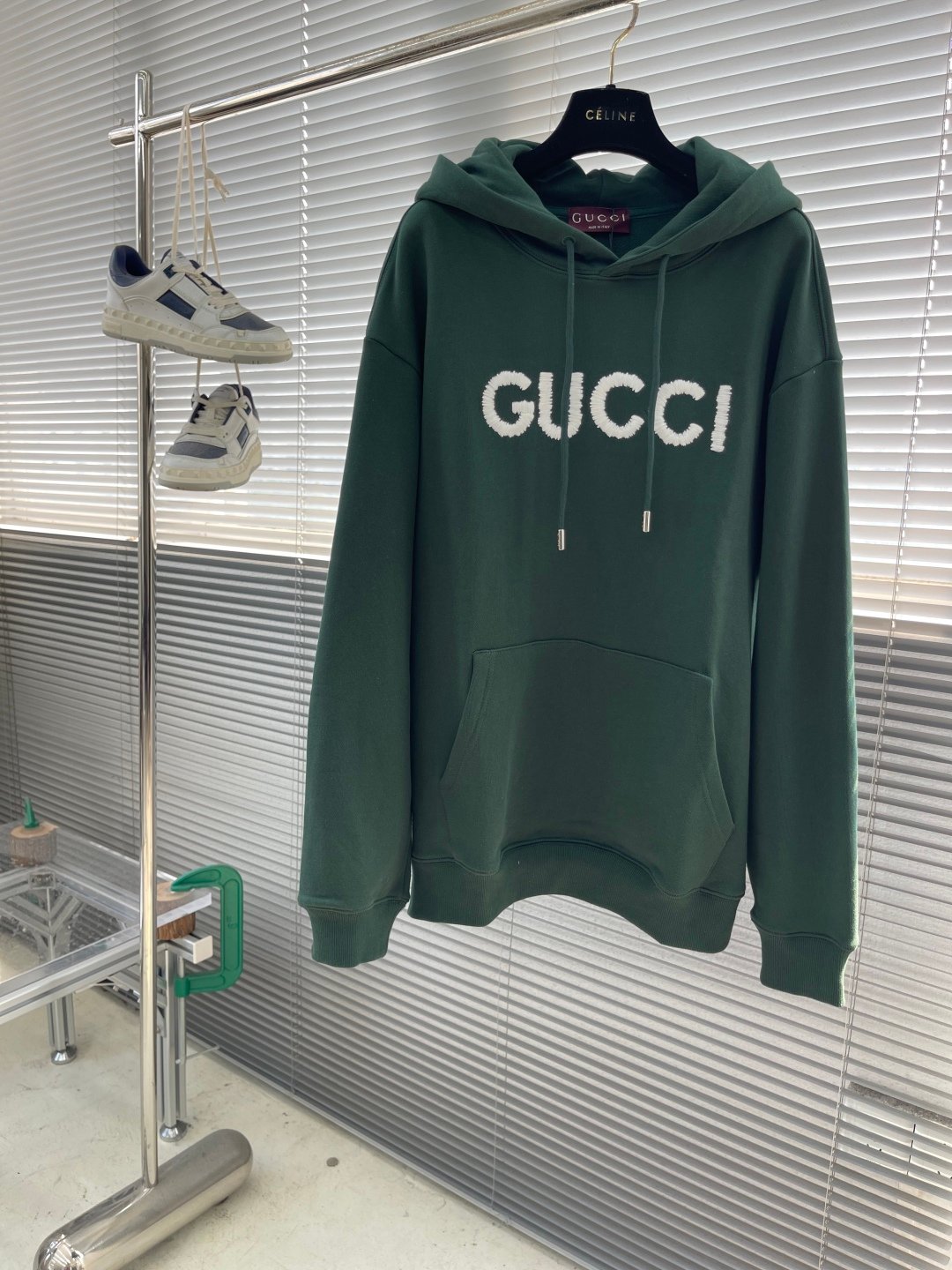 Gucci高仿刺繡字母連帽衛衣430克純棉OS寬鬆慵懶款
